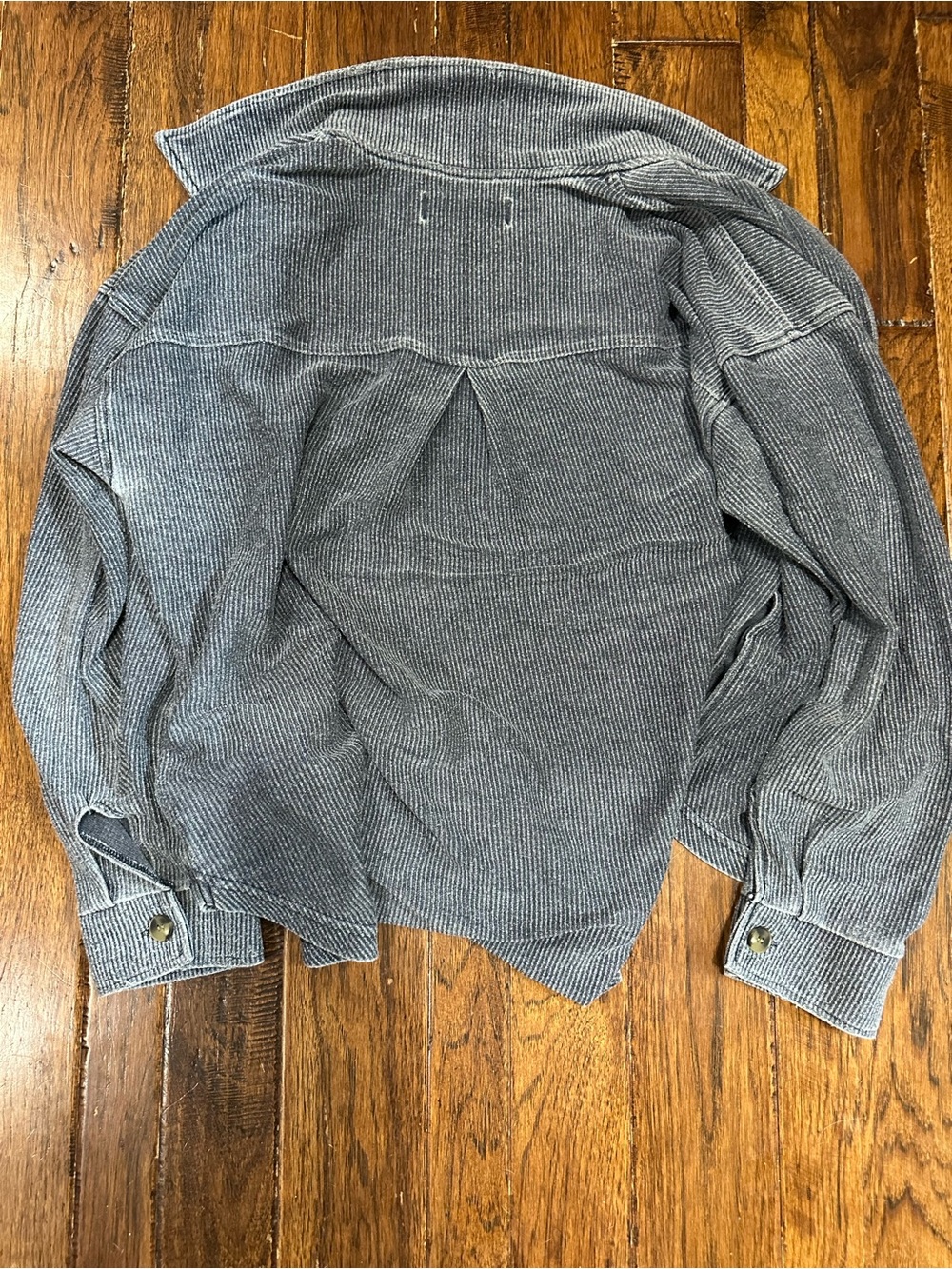 Thread & Supply Ribbed Blue Shacket Size Large - Picture 5 of 5